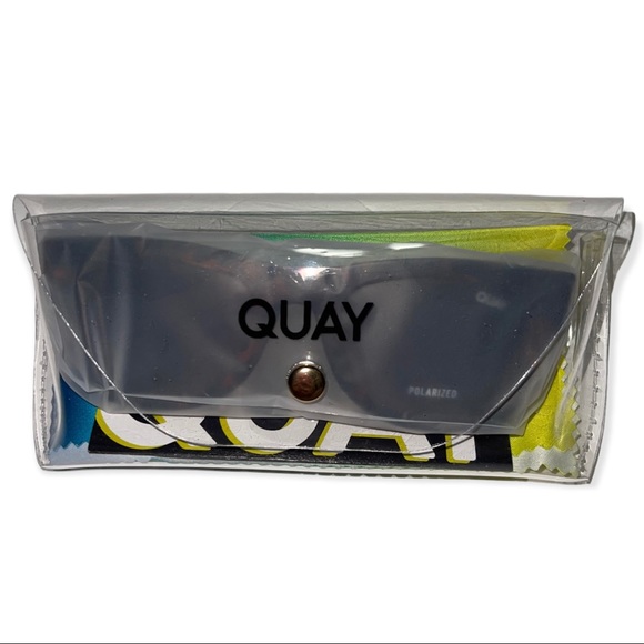 QUAY Makin Moves Sunglasses Polarized Tortoise Frame Smoke Lenses Unisex - Picture 10 of 12